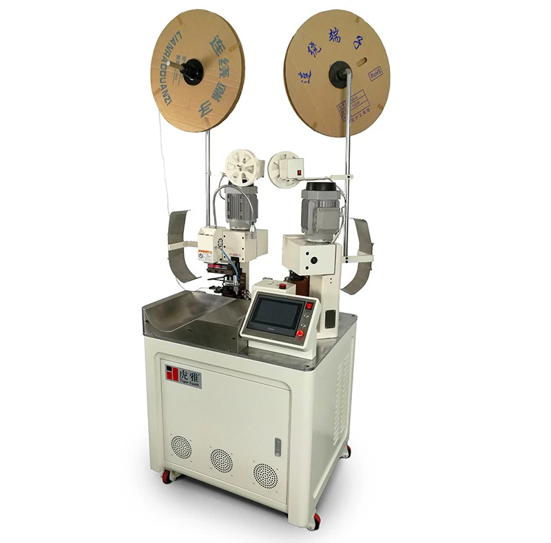 Automatic double head terminal crimping machine