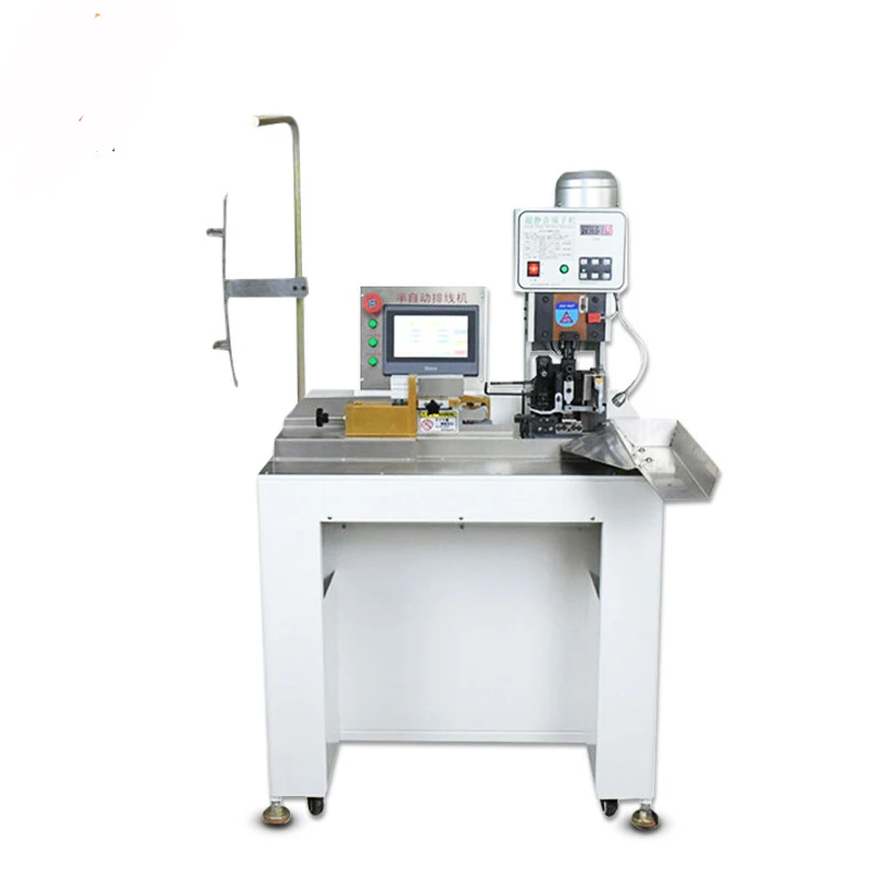 Semi-automatic ribbon cable terminal crimping machine