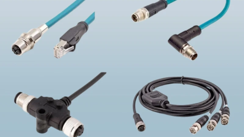 Industrial cable assembly with connectors